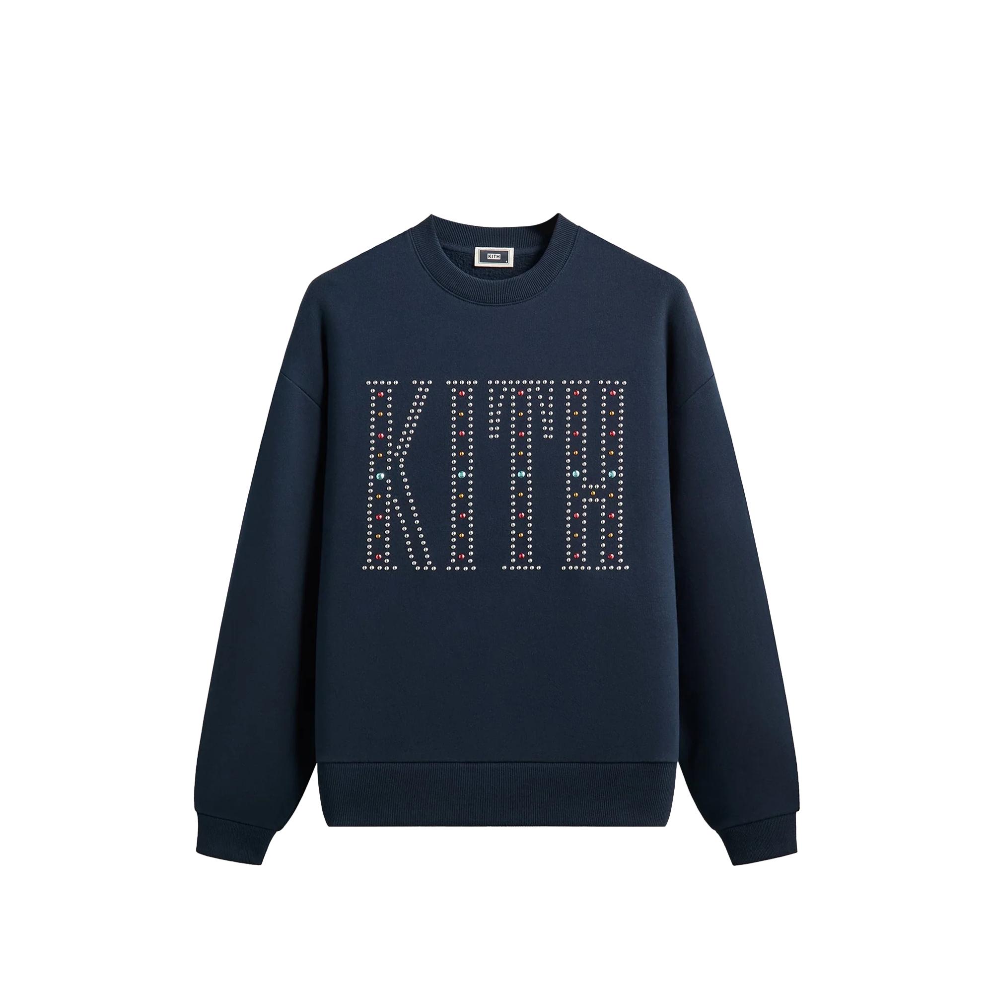 Kith Кофта с заклепками Nelson Crewneck Nocturnal Мужские Топы Синий KHM034741-413 S