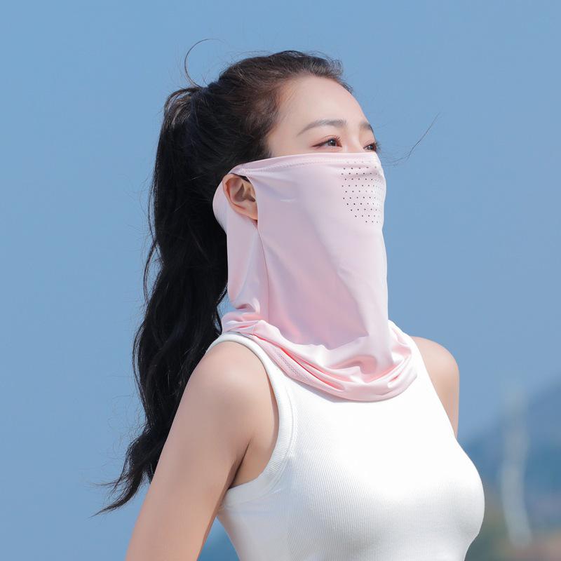 UPF50+ Unisex Cooling Cycling Mask - Sun Protection, Breathable, Anti-UV, Ice Silk Fabric, Earloop Design