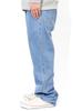 HLEMMUSEUM Men's Denim Cargo Pants, Plus Size, Loose Fit, Wide Leg, Elastic Waist, Jeans, Size 3L, Blue (Plain)