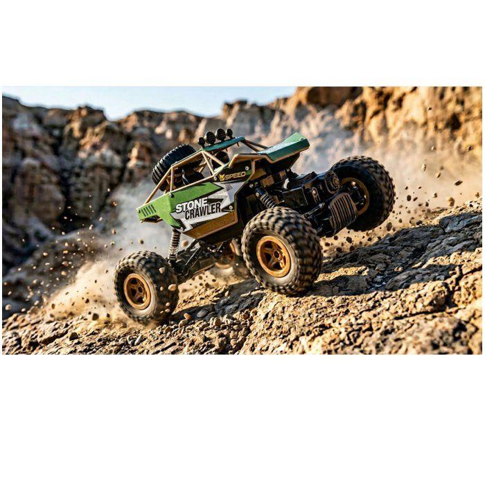Voiture télécommandée tout-terrain - SILVERLIT - EXOST Stone Crawler 1:18 - 10 km/h - Effets lumineux - Batterie incluse