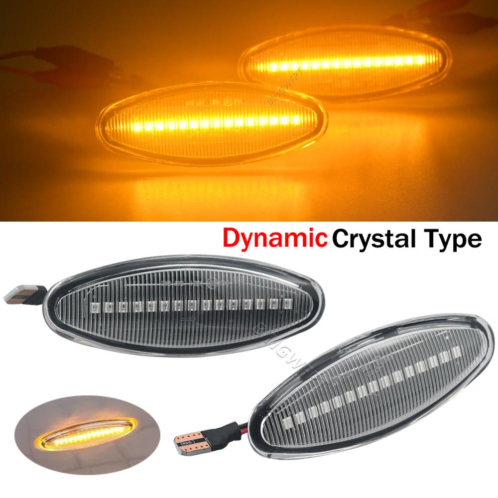2pc Dynamic Led For JAGUAR XK8 1997-2006 S-Type 99-07 XK 8/XKR 1996-2005 XJ X350 2003-2006 Turn Signals Side marker light Lamp