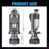 2 Stück Hochleistungs-Doppel-Mini-Linse H4 LED Scheinwerferlampen Projektor Scheinwerfer Fern-/Abblendlicht 100W 60000LM 3 Chips, 2 für Fernlicht