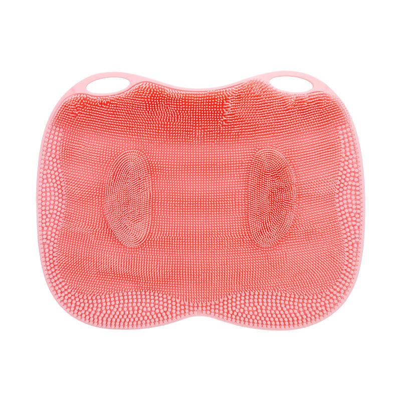 Hot Selling Silicone Bathroom Foot Wash Pad Scrubbing Pad Super Large Suction Cup Foot Massage Pad Back Rubbing Tool