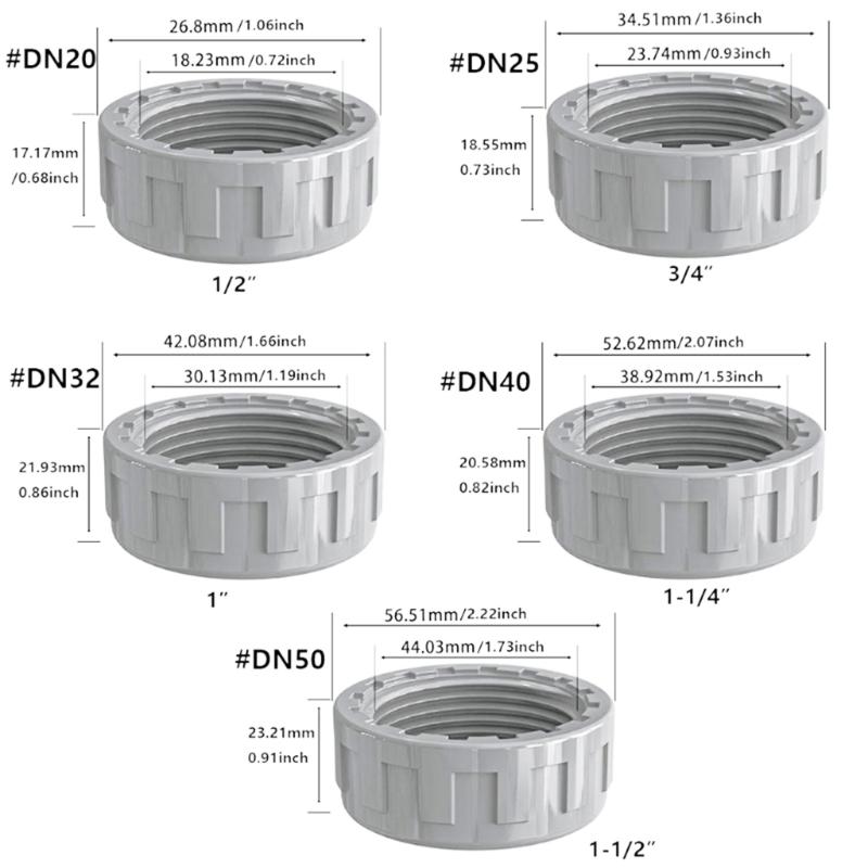 10Pcs Female Thread PVC End Cap Garden Irrigation Pipe Connector Water Tube Cap Plumbing Hose Tube Fittings Enduring