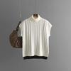 2024 Autumn/Winter Women's Color Block Sleeveless Cable Knit Pullover Sweater