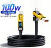 4 In 1 100W Fast Charging Cable Multi Port USB Type C Data Cable For iPhone 17 16 15 14 Xiaomi Samsung Oppo Universal Charger Cord