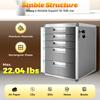 5-Tier Aluminum Alloy File Storage Box W/ Lock, Rectangular Document Organizer, Multi-Layer Secure Filing Cabinet,10kg Capacity