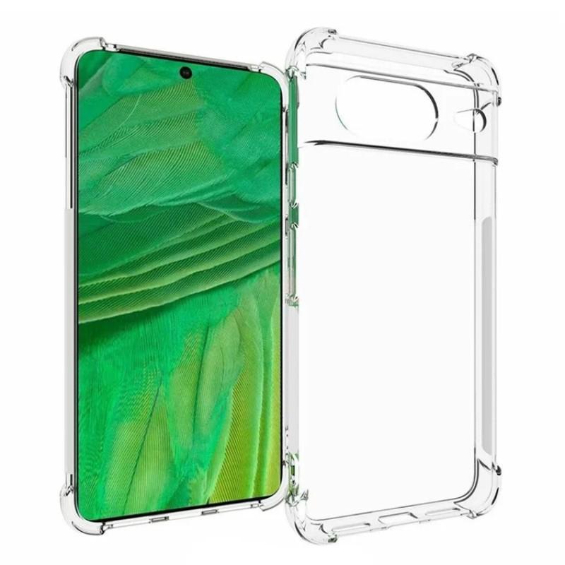 For Google Pixel 8 Clear TPU Case WANLONFENG TM Series 2.0mm Phone Back Cover