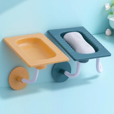 Toilet Shape Soap Dish Drain Holder Bathroom Accessories Laundry Soap Box Home Decor Bathroom Organizer