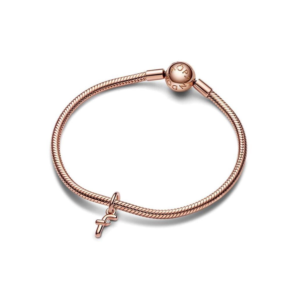 Pandora Fashion Trend Letter F Pendant Women Pendant Rose-Gold 782532C01