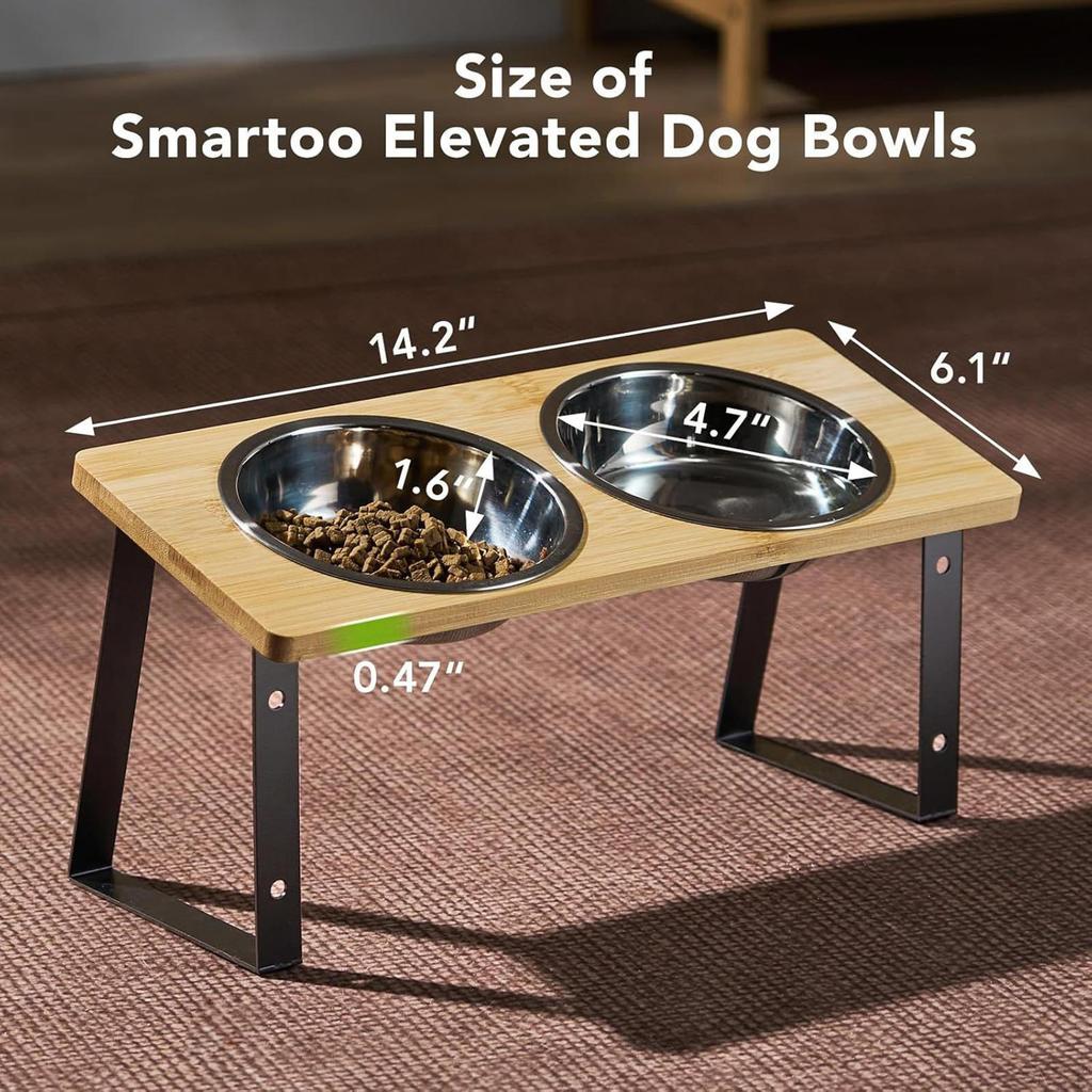 Raised Bowl Cat Feeding Bowls Pet Feeder Elevated for Small Medium Dogs