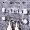 Robuste Kunststoffmaterialien Wellendesigns Mehrzweckhaken Wohnaccessoire für Heimaufbewahrungslösung ohne Bohren