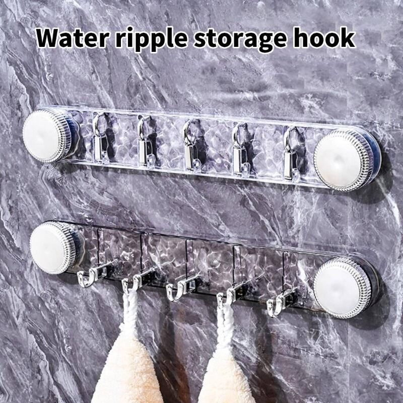 Robuste Kunststoffmaterialien Wellendesigns Mehrzweckhaken Wohnaccessoire für Heimaufbewahrungslösung ohne Bohren