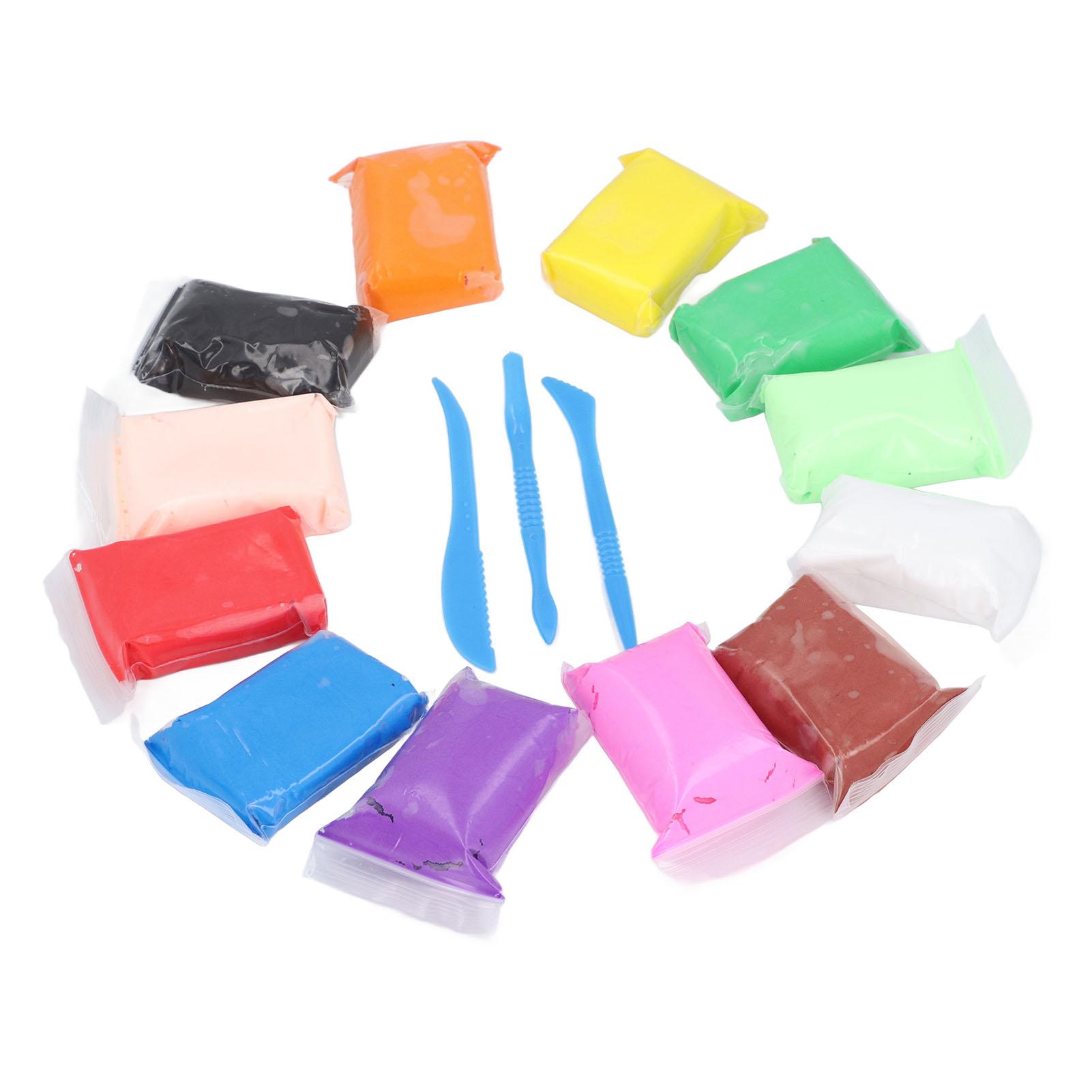 

Air Dry Clay Set Ultra Light Safe Harmless Educational Colorful Modeling Clay with Tools for Kids 12 Colors