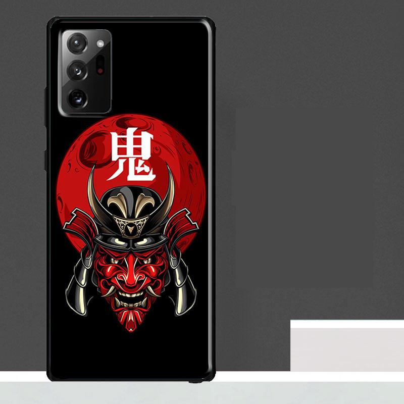 Japanese Samurai Oni Hannya Mask Case For Samsung Galaxy S25 Ultra S23 S22 S21 S24 Ultra S9 S10 S20 Plus S25 FE Phone Cover