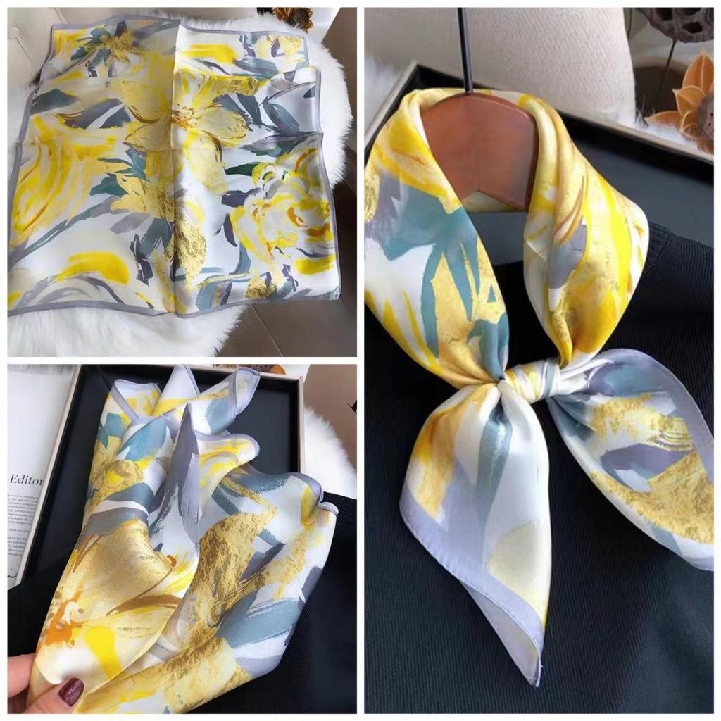Eleganti Foulard di Seta da Donna Con Centinaia di Camicie, Assistenti di Volo, Decorazione Professionale, Protezione del Collo, Foulard, 70 Foulard Quadrati Piccoli.
