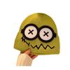 Lustige Niedliche Gestrickte Wollmütze Damen Herbst und Winter Cartoon Warm und Kalt Wollmütze Zeigt Kleines Gesicht