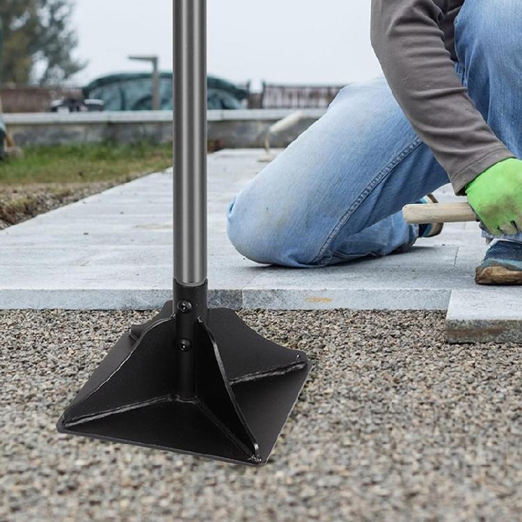 Stalowy ubijak ręczny do ubijania ziemi i zagęszczania gleby z kwadratową głowicą 8''/10'' i odłączanym uchwytem 48''