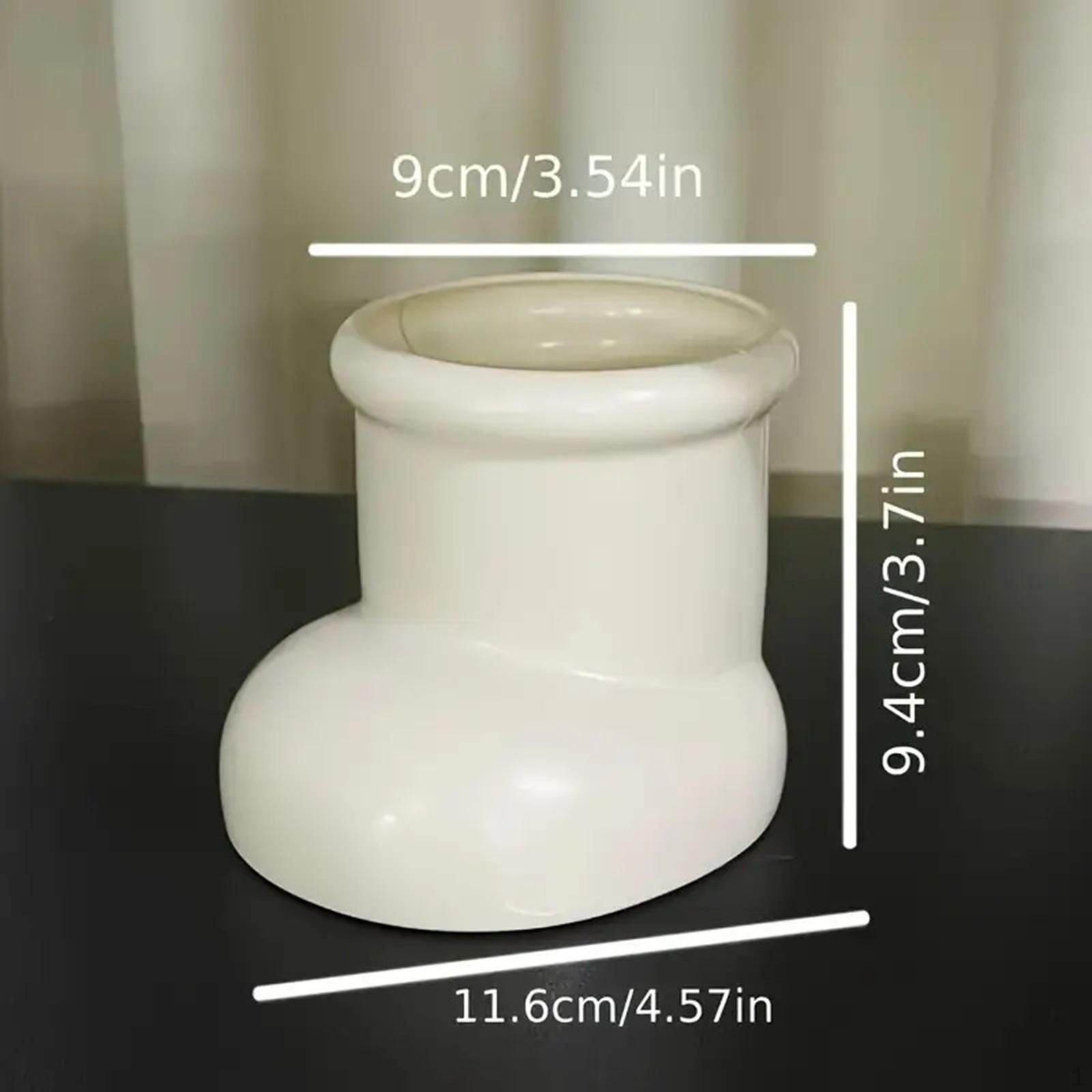 

Ботинок Милая Ваза Фарфоровая Статуэтка Поделки Коллекционная Кисть Для Макияжа Карандаш Держатель Для Ванной Комнаты бежевый