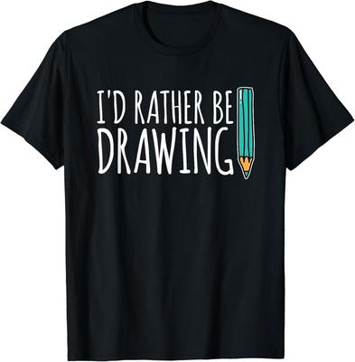 Lustiger Kunstschulmaler Ich würde lieber zeichnen Künstlergeschenk Unisex-T-Shirt