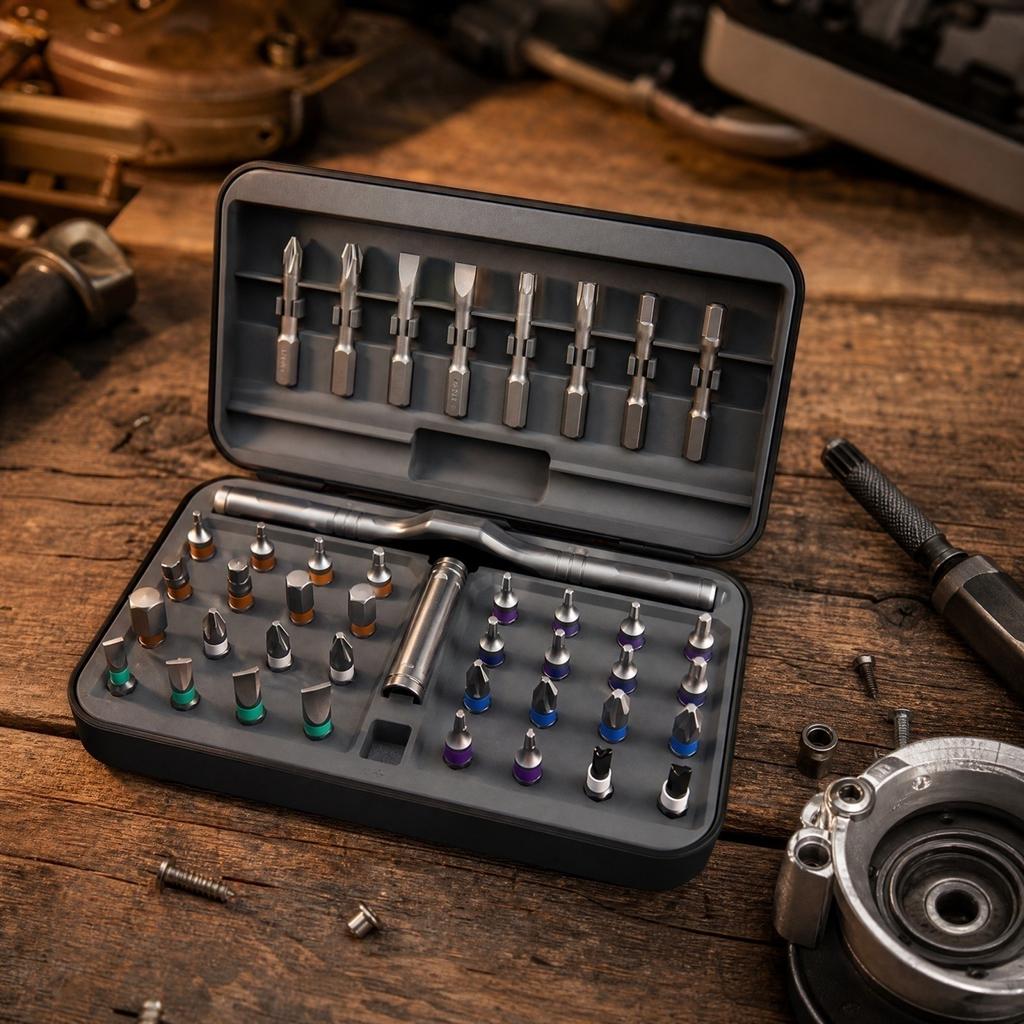 42-in-1 Ratchet Screwdriver Set with Multi-Bit Kit for Home and DIY Projects