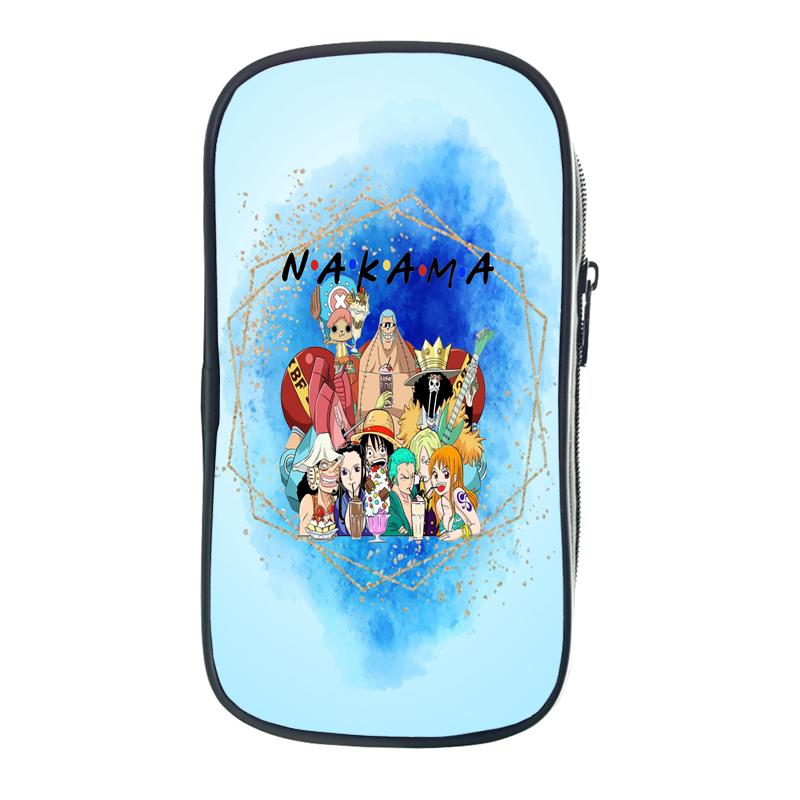 One Piece Pencil Bag Zoro Luffy Chopper Ace Law School Cases Kawaii Stationery Holder Bag Pen Case Students School Supplies