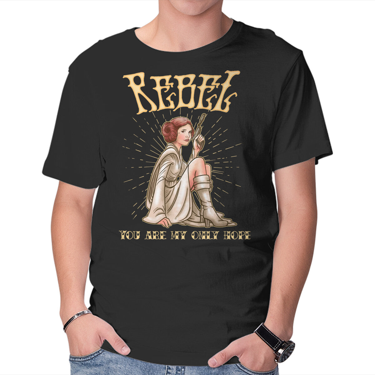 Unisex Crew Neck T-Shirt Only Hope Graphic Short Sleeve Casual Tee XXXXL