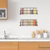 Wall Mounted Spice Rack Hanging Spice Organizers Kitchen Condiments Storage for Space Saving 2pcs Black