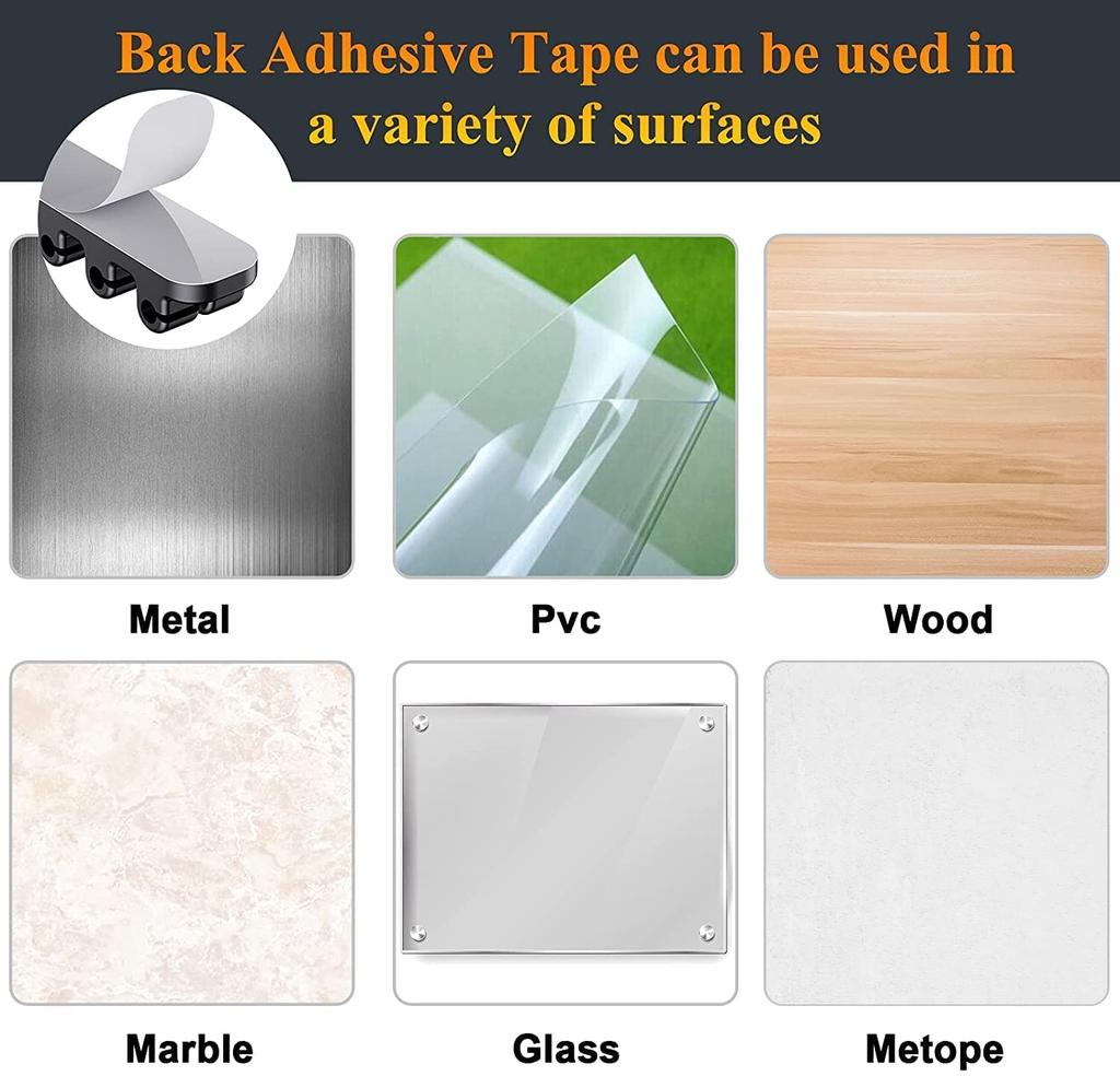 SOULWIT 3-Pack Cable Holder, Cord Clips, Cord Storage for Lightning Cables, USB Cables, Charging Cables, Mouse Cables, Keyboard Cables, Silicone