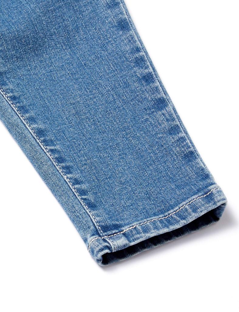 Calças Retas Edwin ETG03 Tamanho Médio 80 Meninas "Laço" (Esticam) [Tamanhos 80-130cm] Azul,