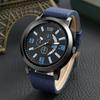 2025 Fashion Mens Sports Watches Man Business Quartz Wristwatch Luxury Brown Leather Bracelet Men Casual Clock Watch