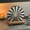 Ceramic Handicrafts Fan-shaped Ornaments Geometric Semi-circular Hollowed-out Sculpture Home Decoration Accessories