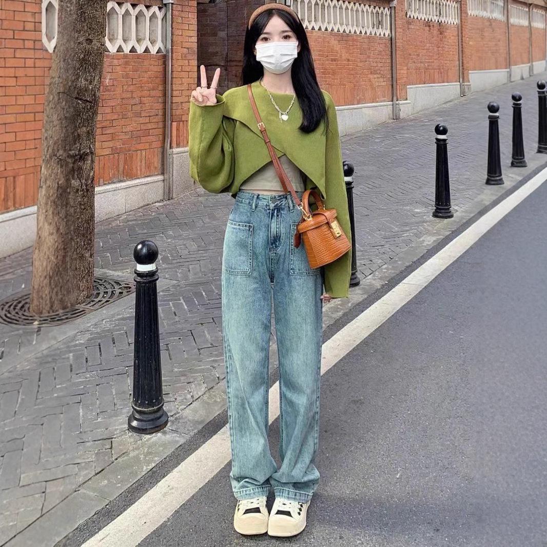 

Women s High Waist Floor-Length Blue Jeans - Autumn/Winter 2025 Collection XL