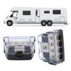 Automotive Sound Wiring Junction Box Power Distribution Unit with One 0GA Input and Four 4GA Outputs Including Adapters