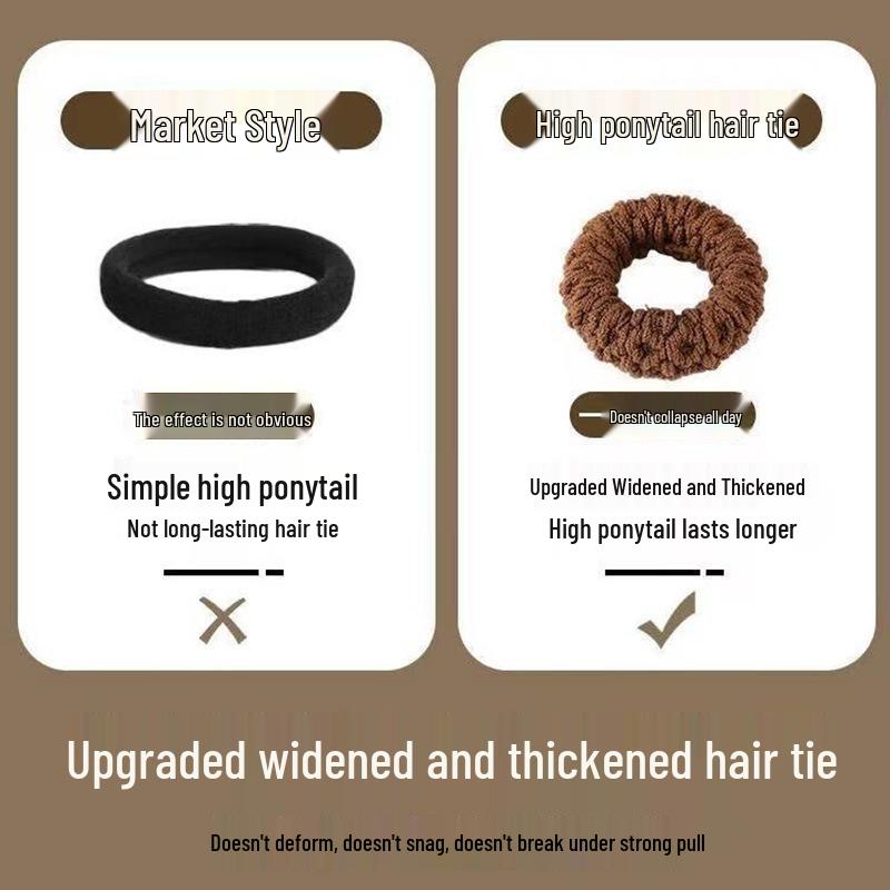 High Elasticity Hair Ties - Versatile, Thickened Bands for Women’s Ponytails and Accessories.