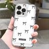 Schwarzes Schleifenmuster durchscheinende Handyhülle für iPhone 14 15 16 13 12 11 17 Pro Max 12 13 Mini Weiche Hülle