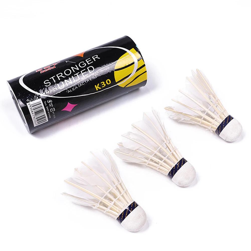 3Pcs High Quality Badminton Hard Ball Head Duck Feather Badminton Shuttlecock Badminton Ball