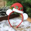 Foolscap Santa Claus Headband Plaid Christmas Cap Hair Bands Gifts Christmas Hair Hoop  Daily