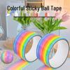 Color Sticky Ball Tape - 6.0cm Wide Adhesive Balls In Macaron Colors