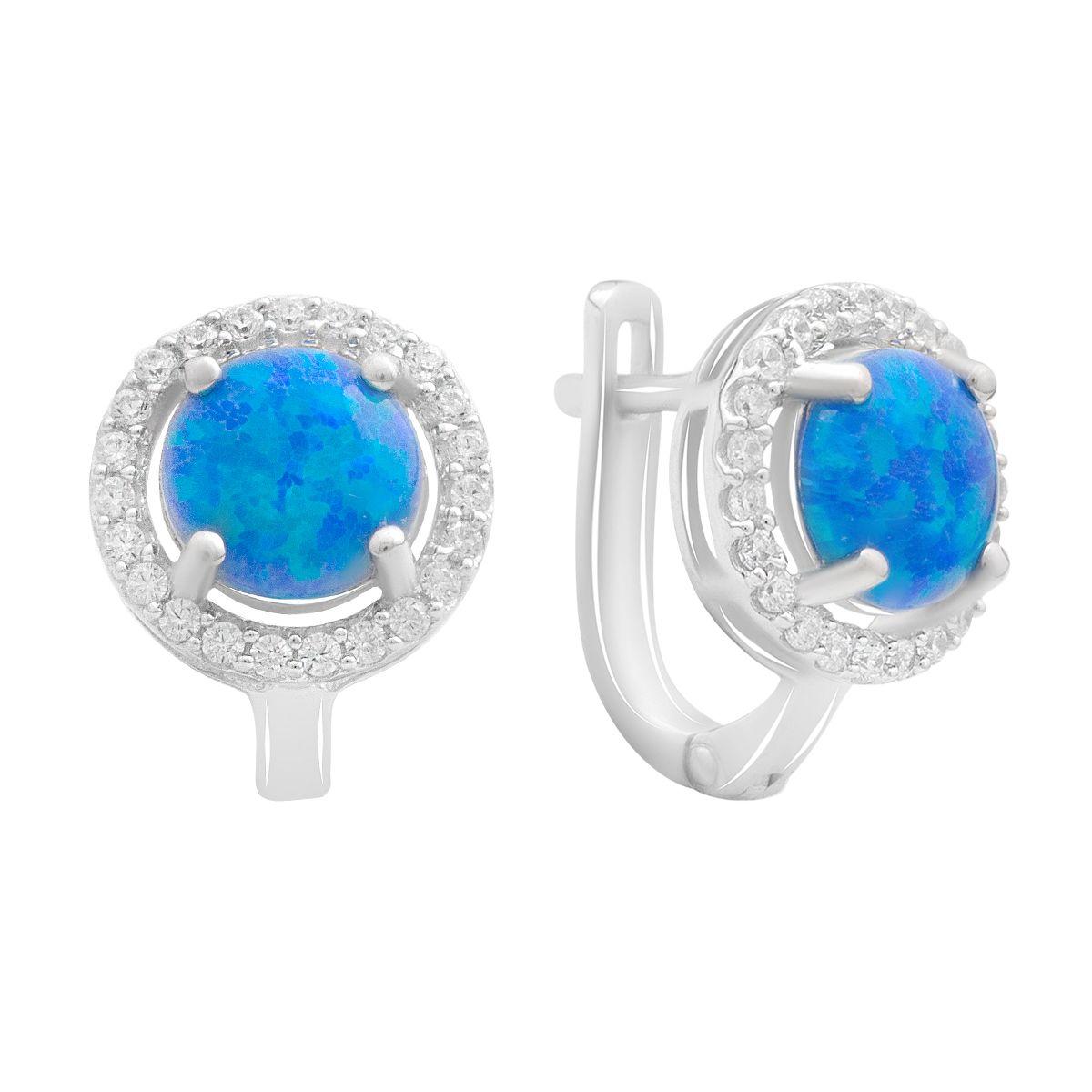 

Silver earrings with opal 2.459ct (2192305)