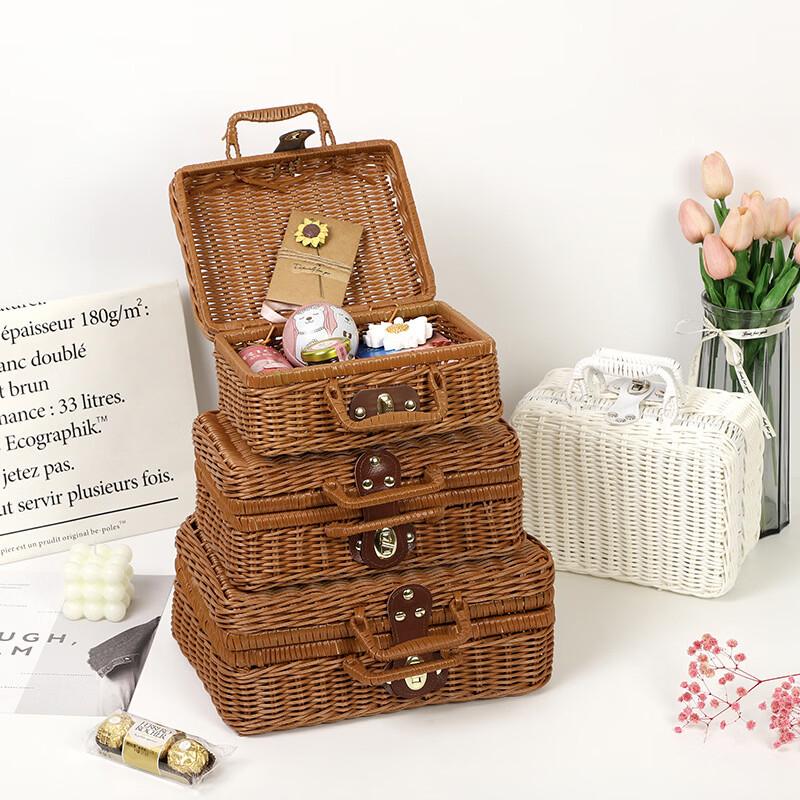 Handwoven Imitation Rattan Gift Basket