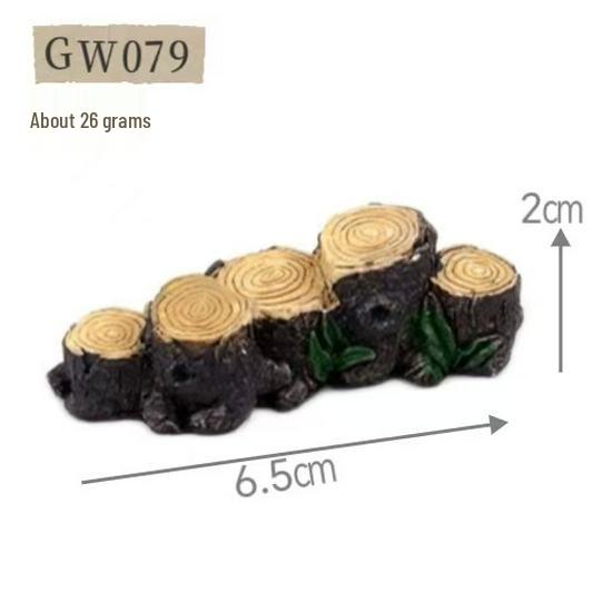 Ornament Mikrokrajobraz z Kory i Mchu: Żywiczna Dekoracja do Akwarium i Kryjówka dla Krewetek Rękodzieło, Idealna również do Domku dla Chomika.