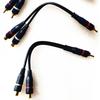 LOYELEY RCA Splitter Male to 2 Gold RCA Audio Mono to Stereo Video Splitter for Car Car Navigation Rear Cable, Female, 2-Pack, Plated, Video/Audio,