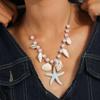Summer Beach Bohemia Colorful Beads Necklace for Women Girls Starfish Necklaces Pendant Party Holiday Handmade Jewelry Gifts