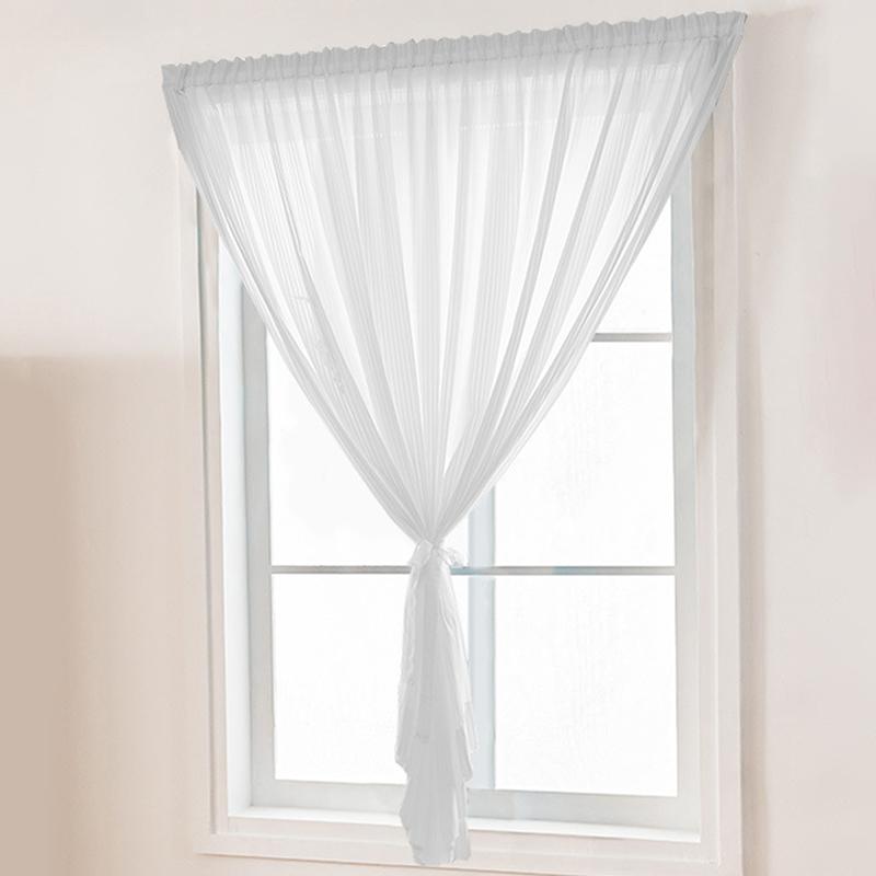 Adhesive Curtain No Punching Installation Balcony White Self-Adhesive Gauze Bedroom Bay Window Semi-Blackout Curtain