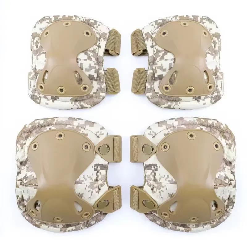 Camouflage Tactical Knee Pad Elbow CS Military Protector Army Airsoft Outdoor Sport Hunting Elbowpad Safety Gear Protective Pads