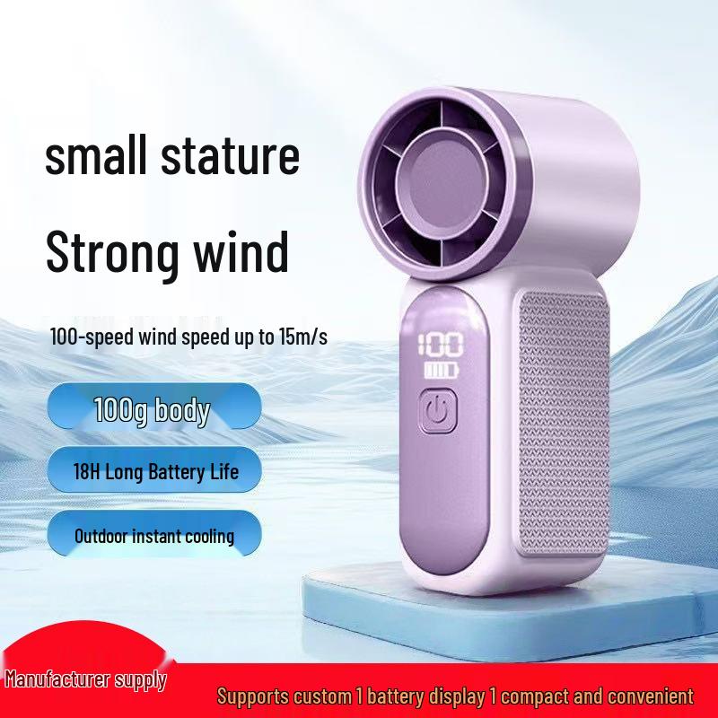 

X688 Mini Portable Handheld Fan with Digital Display & High-Speed Wind 89 x 43 x 35.5 mm белый