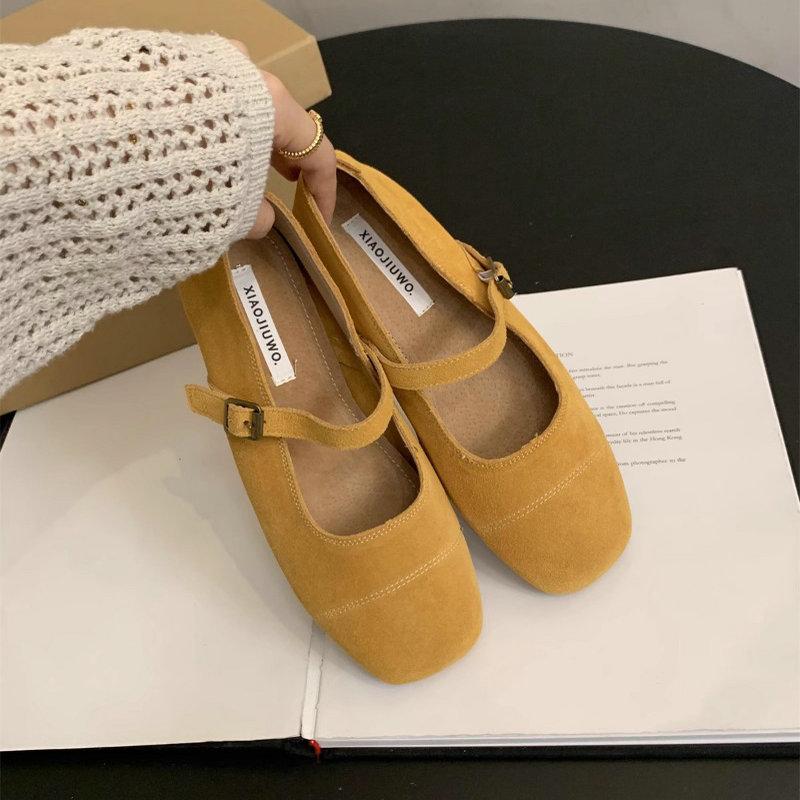 Fashion Flat Shoes for Women 2025 Spring and Autumn Round Toe Shallow Mouth New Retro Casual Mary Jane Women's Shoes Loafers