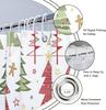 Christmas Shower Curtain For Bathroom Decor New Year Holiday Xmas Winter Gingerbread Colorful Green Red Pine Tree Art Printed