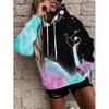 Womens Oversized Hooded Sweatshirt With Botanical Cartoon Print Loose Fit Comfortable Casual Top 2025